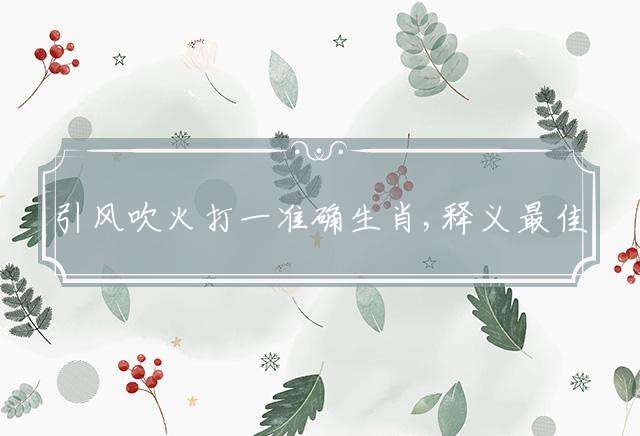 引风吹火的生肖